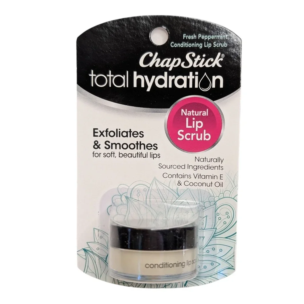 ChapStick Total Hydration Lip‎ Scrub 2 Pack Peppermint 0.27 oz Exfoliate